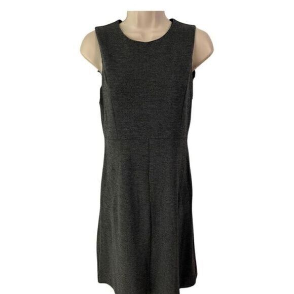 Land's End Gorgeous Dark Gray Sleeveless Dress. Zip up back. Size 0P - Picture 1 of 6